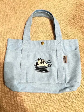 무민 MOOMIN 캐주얼 에디션 한정품 라이트 블루 토트백