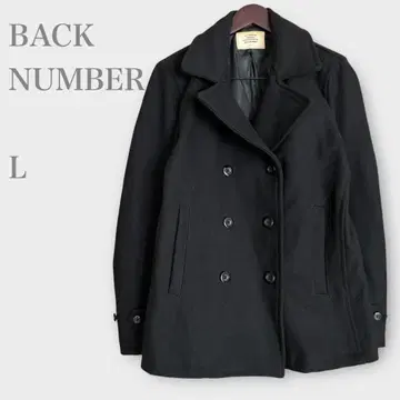 백넘버 피 코트 울 혼방 블랙 L 심플 겨울 아우터
