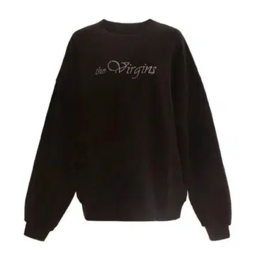 the Virgins 더 버진즈 비쥬 로고 맨투맨 블랙