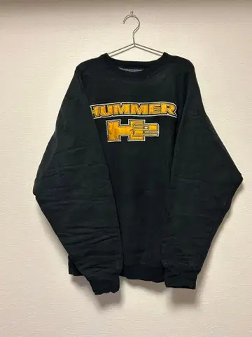HUMMER 블랙 맨투맨 구제 의류 XL 사이즈