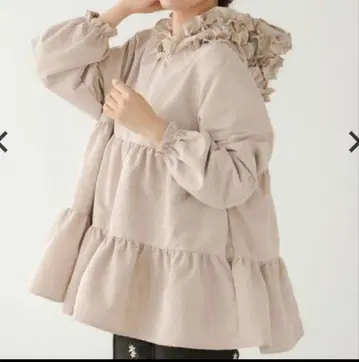 핏모어 프릴 후드 티어드 자켓