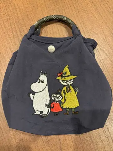 무민 자수 미니백 네이비