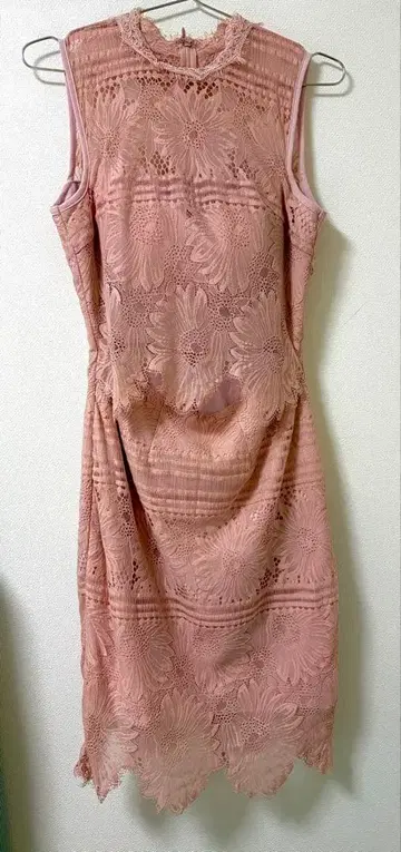 앤디 드레스 핑크 레이스 미디엄