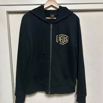 DEUS 블랙 후드티 M