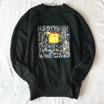 [산리오] 일본 한정판 트레이닝복 폼폼푸딩 속기모 면 혼방 크루넥 M