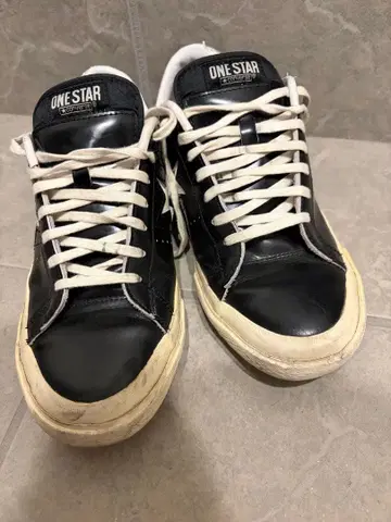 CONVERSE ONE STAR 블랙 스니커즈 가죽