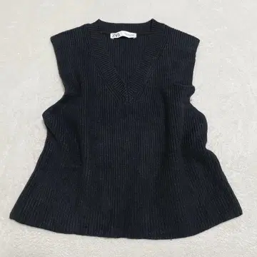 자라 리브 니트 베스트 숏 베스트 모드 한국 패션 Y2K M