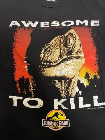 [ 레어 ] 90s JURASSIC PARK 빈티지 T셔츠