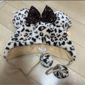 디즈니 미니 레오파드 무늬 팬캡
