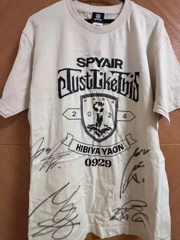 SPYAIR 사인 포함 T셔츠