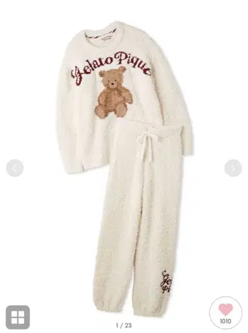 젤라또피케 젤라또 스노우 베어 자카드 풀오버 & 롱 팬츠