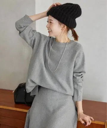 SLOBE IENA 코튼 더블 페이스 니트 풀오버