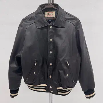 SPATS 가죽 자켓 봄버 블랙