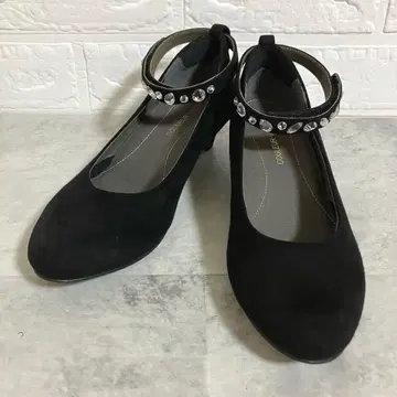 [ 미사용급 ] 크롤 발리에 23cm 앵클 스트랩 스웨이드 비쥬