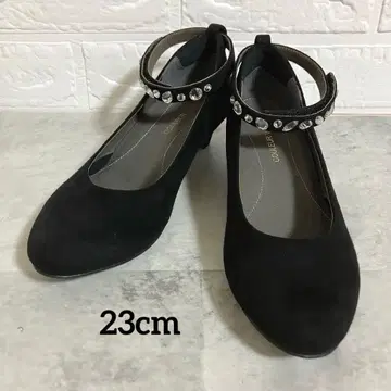 [ 미사용급 ] 크롤 발리에 23cm 앵클 스트랩 스웨이드 비쥬