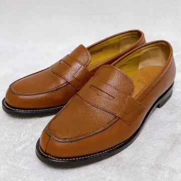 새상품급 REGAL 코인 로퍼 브라운 27cm 주름 가죽 JJ16 가죽