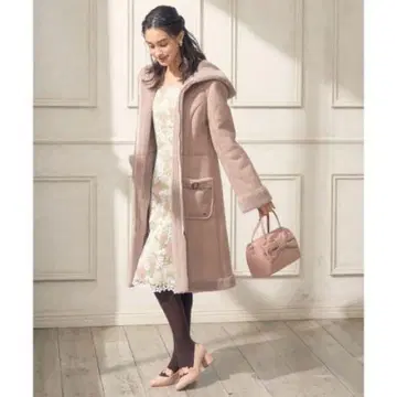 클리닝 완료 TOCCA CUSHY 에코 무스탕 코트 더스티 핑크