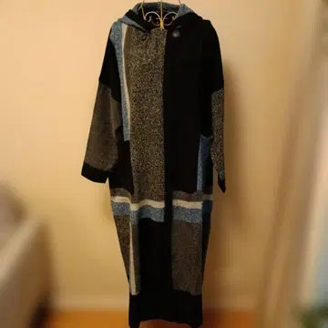 [ kOhAKU ] 블랙 믹스 롱 가디건 새상품