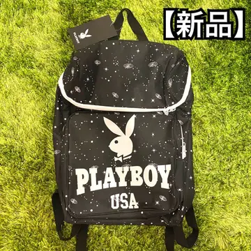 [ 새상품 ] PLAYBOY 럭색 블랙 x 화이트 플레이보이