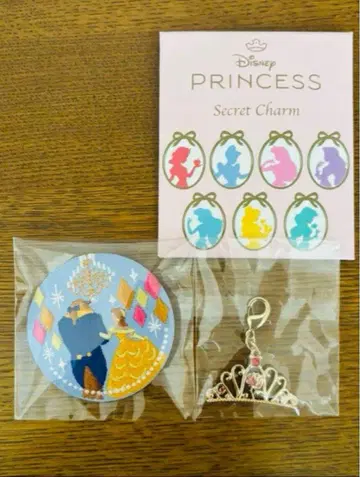 디즈니 자수 캔뱃지 미녀와 야수 시크릿 참 티아라 벨