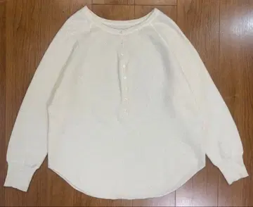 FRAMeWORK 울 와플 헨리넥 화이트 프리 사이즈