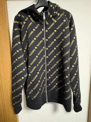 ReZARD 로고 프린트 집업 후드티