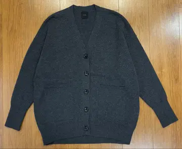 Spick & Span 더블 자카드 빅 가디건 그레이 프리 사이즈