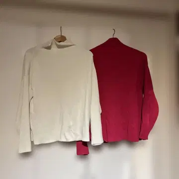 ESTNATION 에스트네이션 니트 핑크 화이트