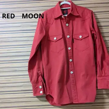 RED MOON 웨스턴 긴팔 셔츠 38 레드