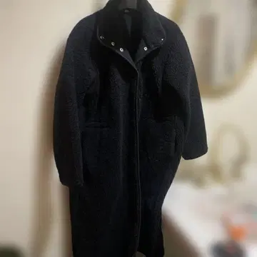 UNIQLO 블랙 플리스 코트 M