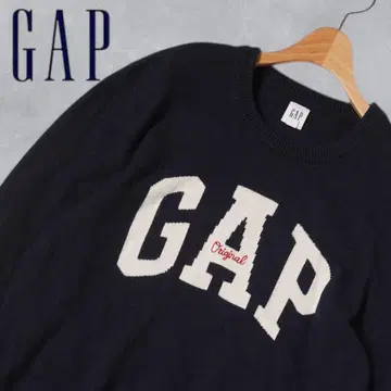 J254 GAP BIG 로고 니트 네이비 남성용 M-L