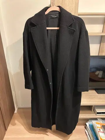 저널 스탠다드 롱 코트 체스터 코트 블랙