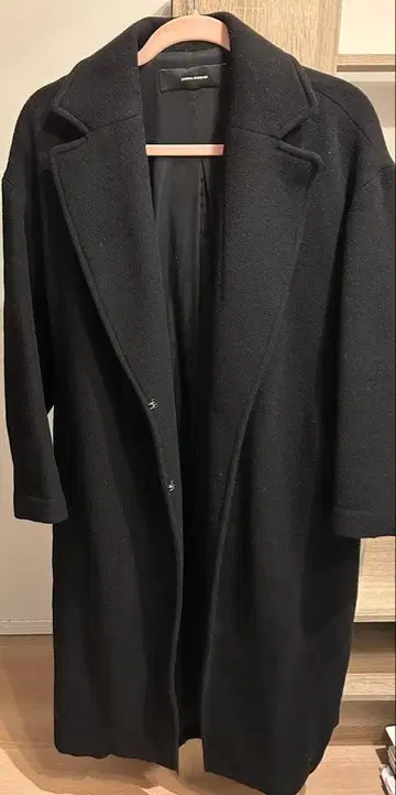 저널 스탠다드 롱 코트 체스터 코트 블랙