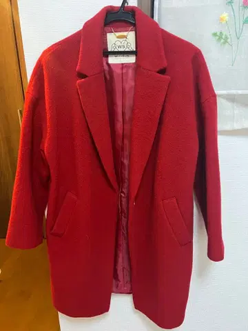 빨간색 울 피코트 WITHSUN