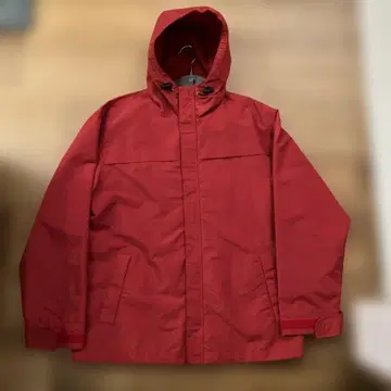 올드 유니클로 90s 구형 택 나일론 자켓 후드 부착 빨간색