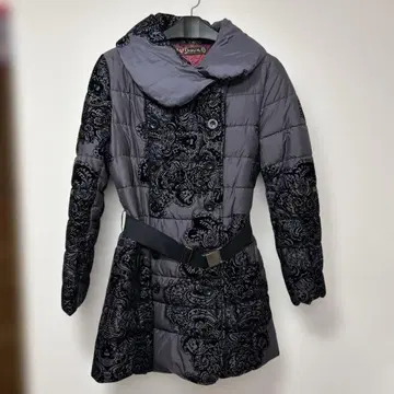 Desigual 그레이 다운 자켓 벨트 포함