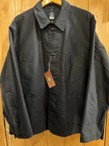 POST O'ALLS 블랙 몰스킨 커버올 L