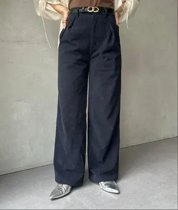 블랙 와이드 팬츠