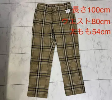 체크 무늬 슬랙스 허리 80cm 바지