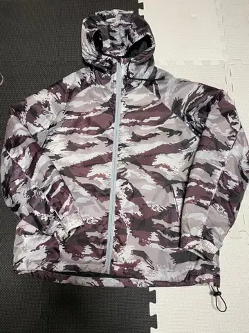 후드 나일론 자켓 카모플라쥬 카모플라주 야케 다운 코트 풀 집업