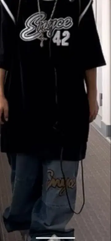 Enyce 에니체 자수 로고 데님 bboy b계