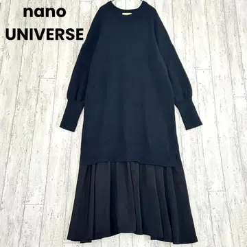 나노 유니버스 도킹 롱 니트 원피스 F 퍼프 슬리브