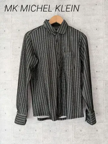 MK MICHEL KLEIN MK 미쉘클랑 스트라이프 셔츠 블랙
