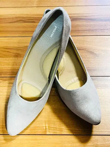 메뉴 그레이 스웨이드 펌프스 26.5cm