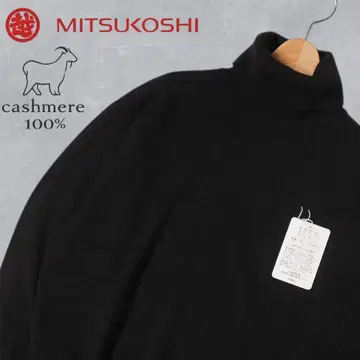 YJ249@ MITSUKOSHI 캐시미어 100 고급 터틀넥 니트 L