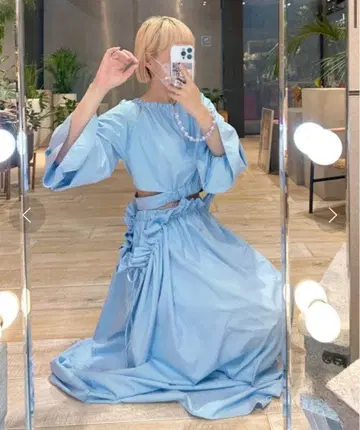 Alley by w closet 스트라이프 개더 스커트