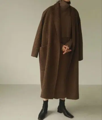 TODAYFU 오버 체크 코트