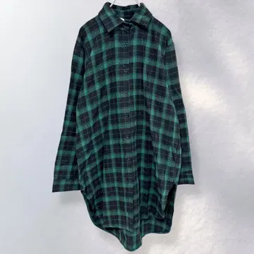 주노아 체크 무늬 셔츠 원피스 튜닉 무릎 기장 겉옷 루즈핏 [ i510