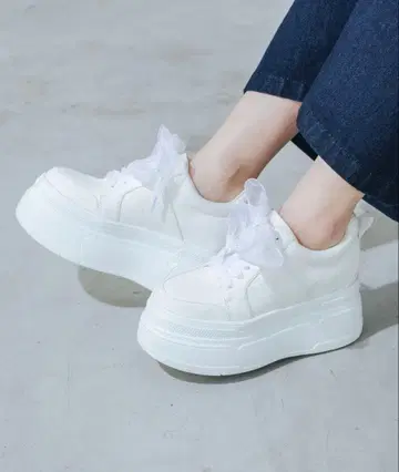 2WAY 8cm 통굽 레이스업 슈즈 IY5734