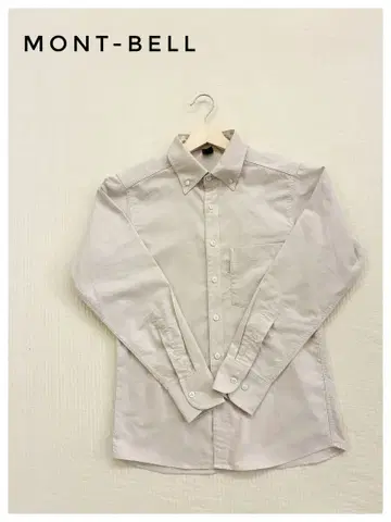 [고품질] 몽벨 옥스퍼드 버튼다운 셔츠 S 연한 베이지